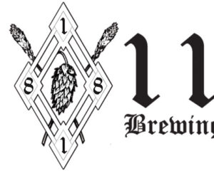 logo with hops and grains for 1188 brewing company