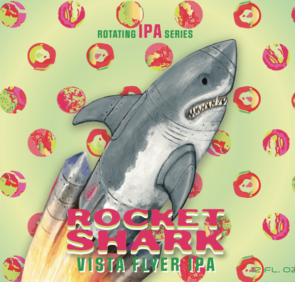 47 Rocket Shark Vista flyer Art - Brew Your Own