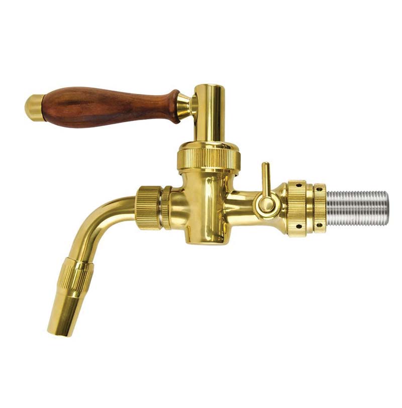 Lukr style faucets commonly have horizontal swinging pull handles