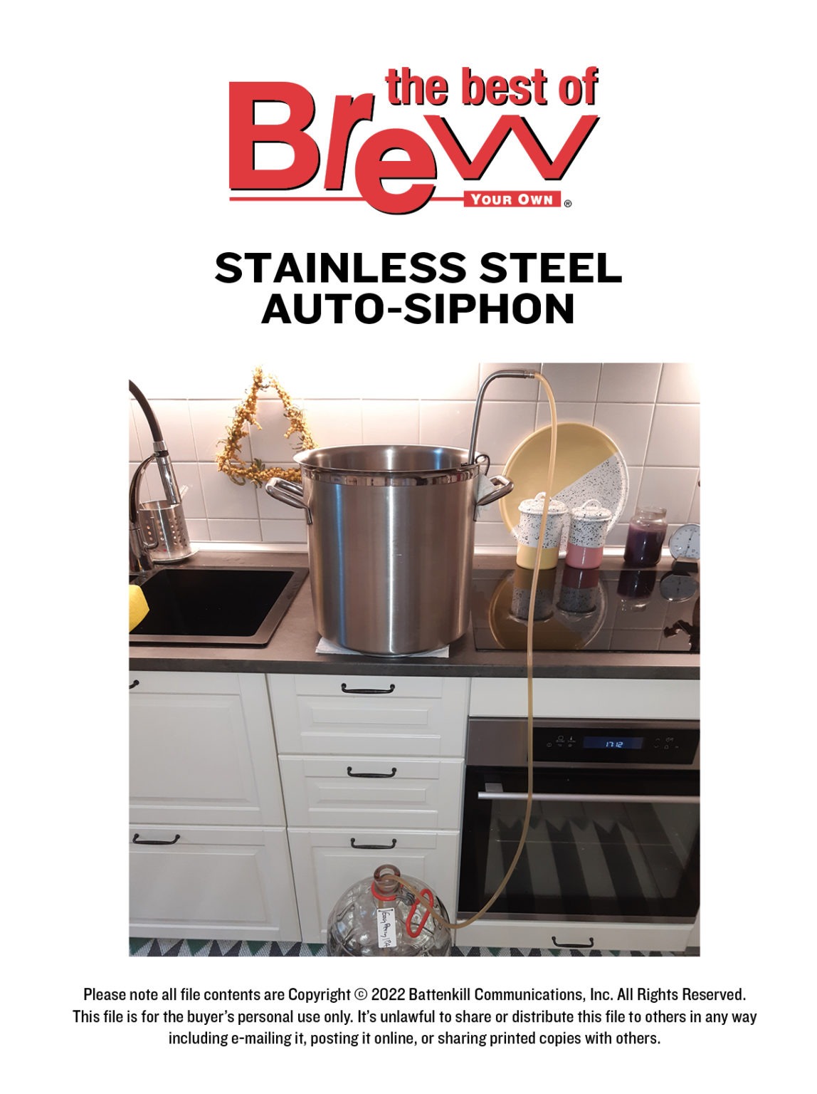 Stainless Steel AutoSiphon— Build It Yourself Project