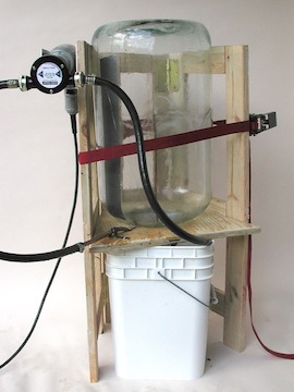 DIY carboy cleaning system.