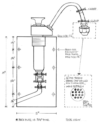 Design drawing for a beer engine pump.