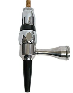 Guinness-style nitro stout faucet with a long narrow spout